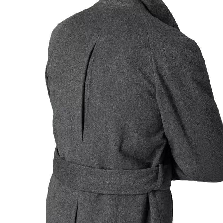 Eleganter Herren Trenchcoat Wollmantel Grau