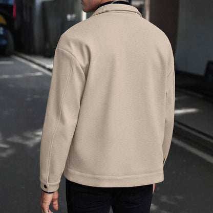 Herren Overshirt Jacke Lässig Modern Mit Details