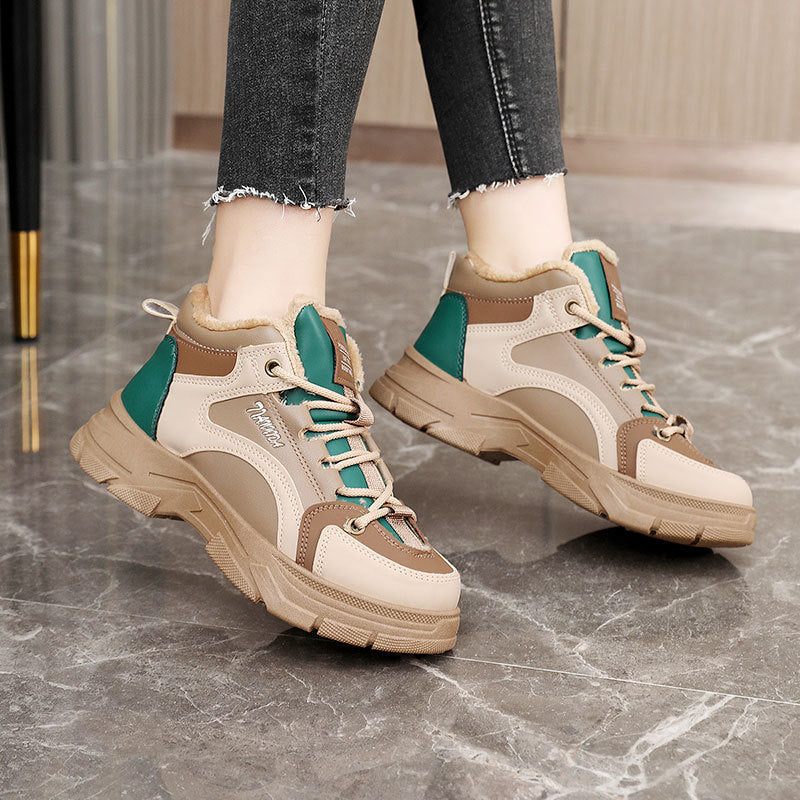 Damen Sneaker High-Top Warm kuschelig Innenfutter Winter