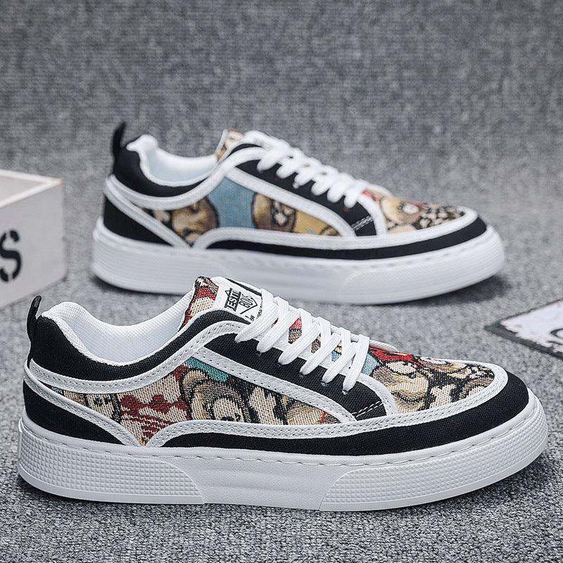 Damen Sneaker Bequem Grafik Muster Sportlich - BerlinGlamour
