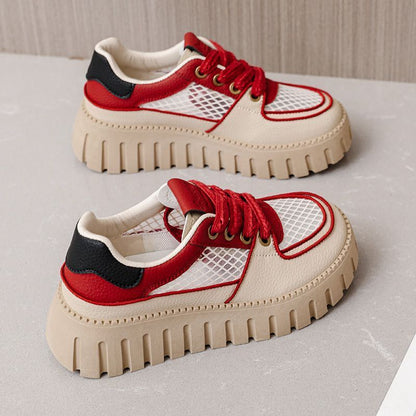 Damen Sneaker Sportlich Luftdurchlässig Dicksohle