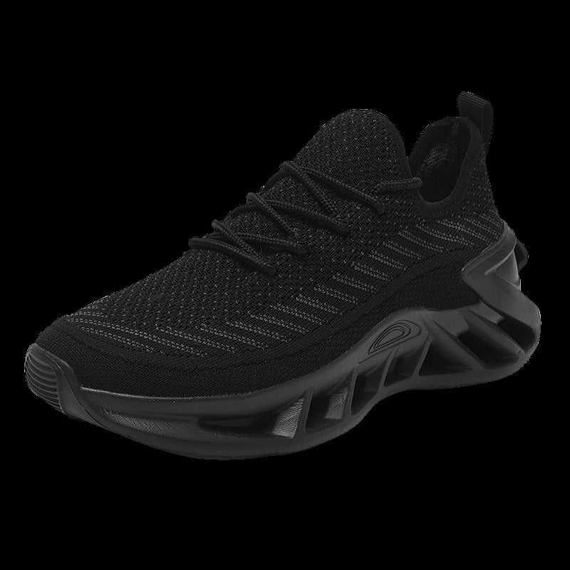 Damen Laufschuhe atmungsaktiv Komfort Sneaker Schwarz