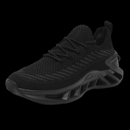 Damen Laufschuhe atmungsaktiv Komfort Sneaker Schwarz