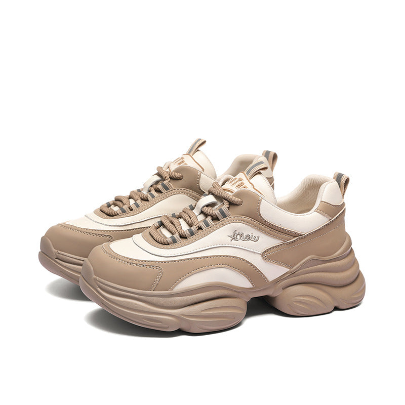 Damen Sneaker Sportlich Chunky Rutschfest Bequem