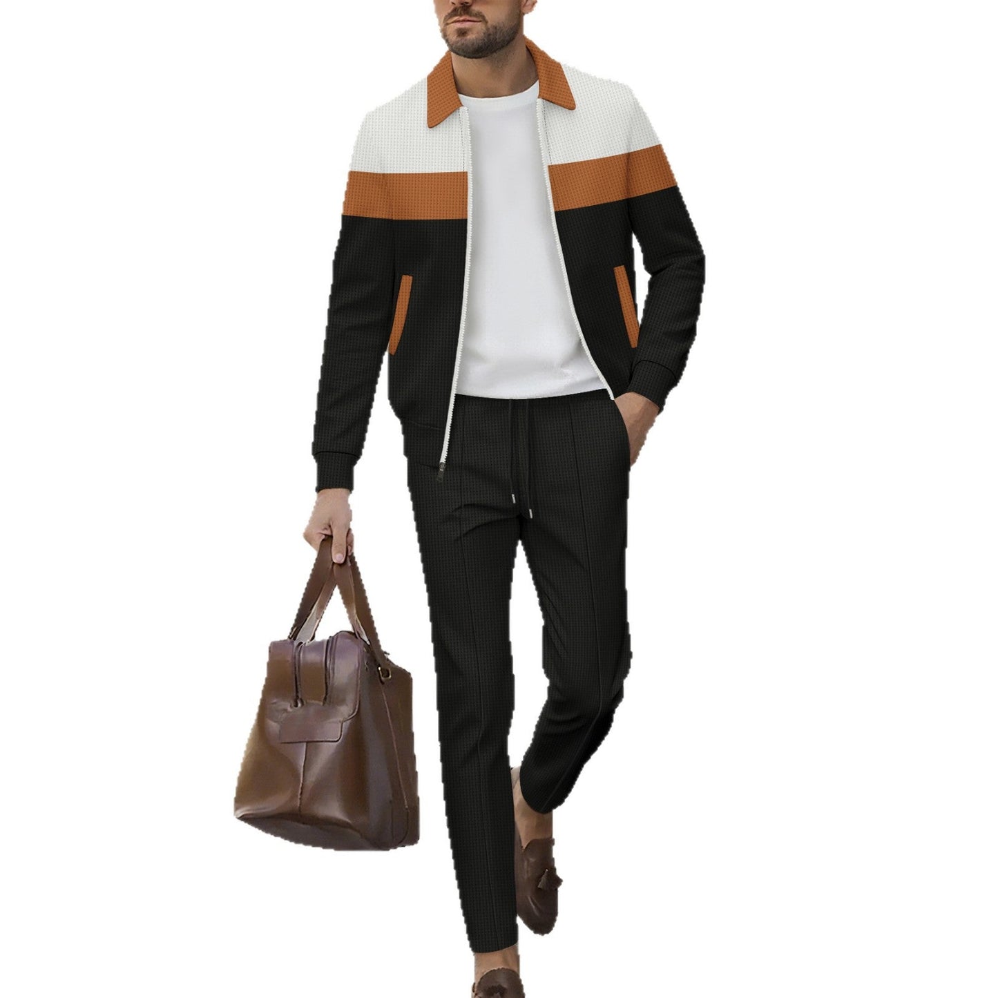 Modisches Herren Freizeitset Jacke Hose Trendy