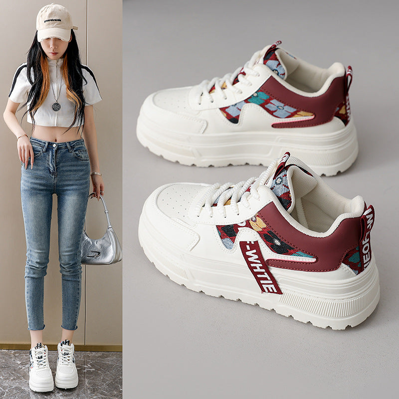 Damen Plateau Sneaker High Heel Sportschuhe Bequem - BerlinGlamour