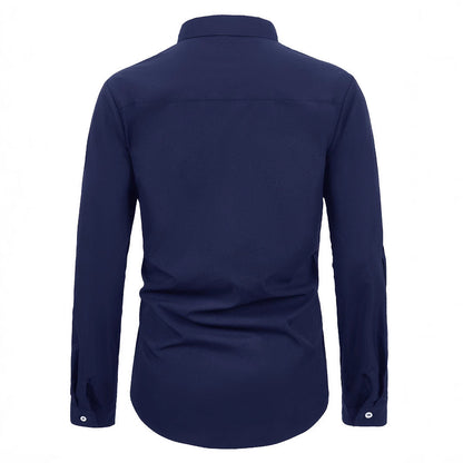 Herren Kurzarmhemd Elegantes Asymmetrisches Design Berlin