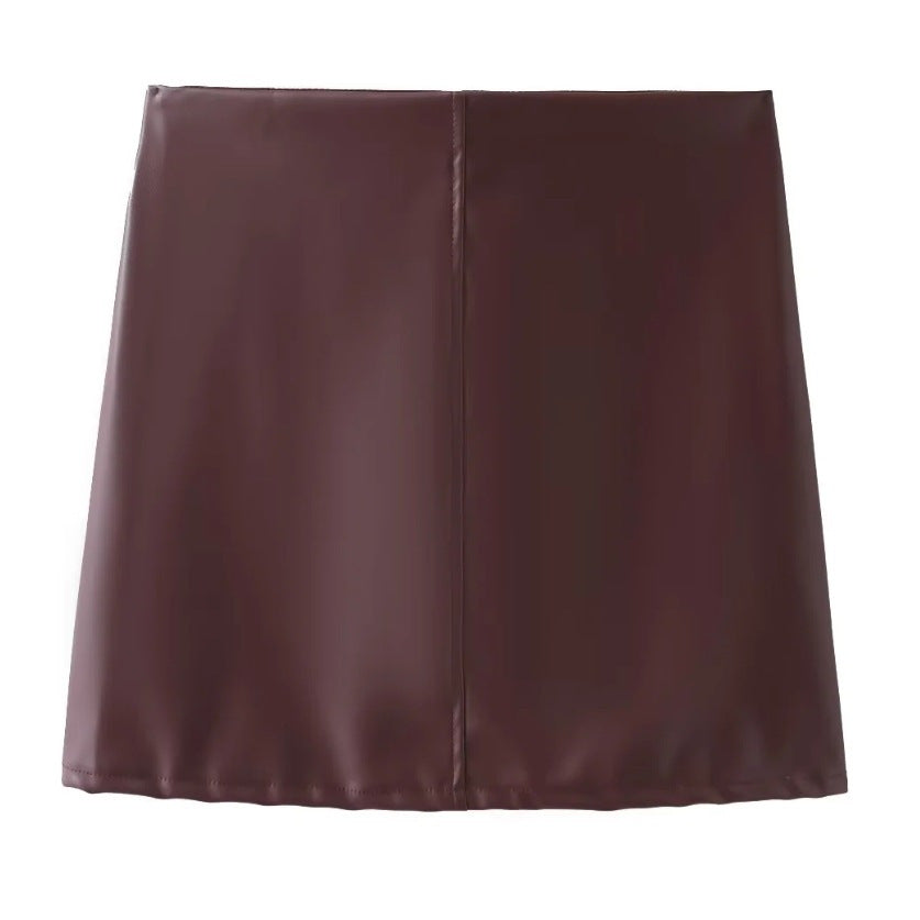 Damen Bluse Kunstleder Elegant Berlin Style