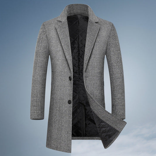 Herren Karomantel Elegant Warm mit Innenauskleidung - BerlinGlamour