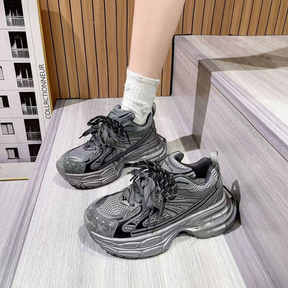 Damen Sport Sneaker atmungsaktiv mit Stoßdämpfung und Mesh-Obermaterial