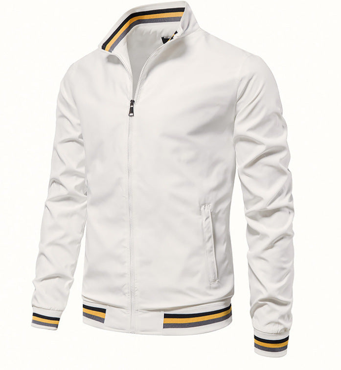 Herren Bomberjacke Sportlich Streifen Modern - BerlinGlamour