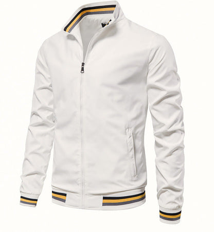 Herren Bomberjacke Sportlich Streifen Modern - BerlinGlamour