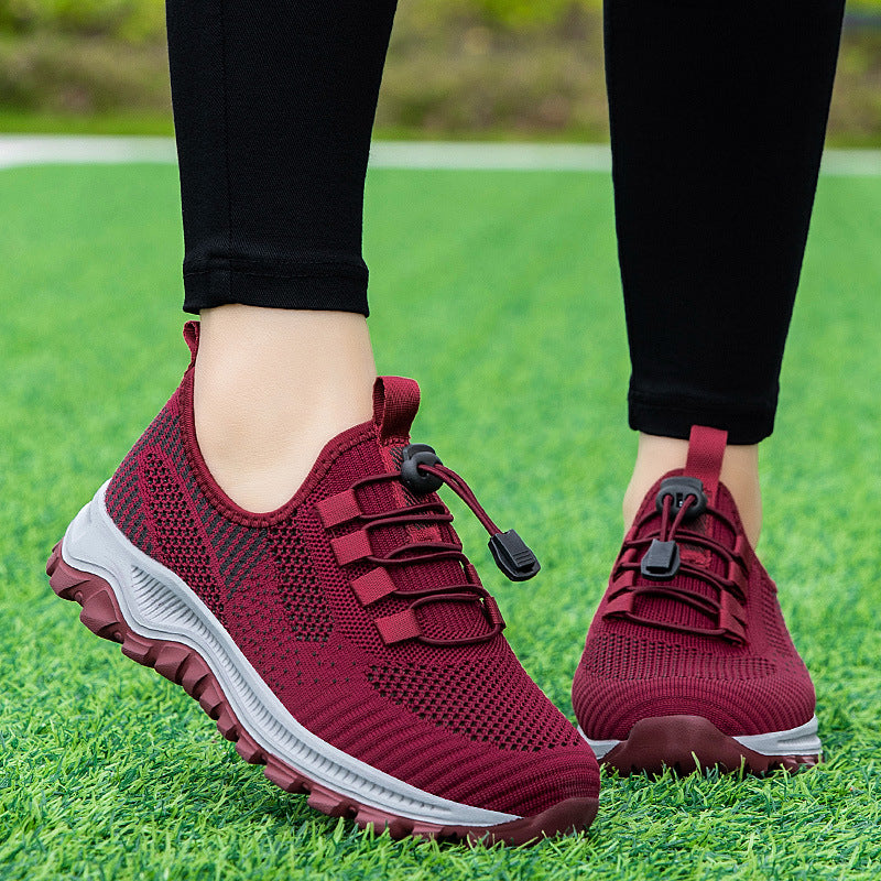 Damen Laufschuhe Fitness Sneaker Schnellschnürsystem Sportlich