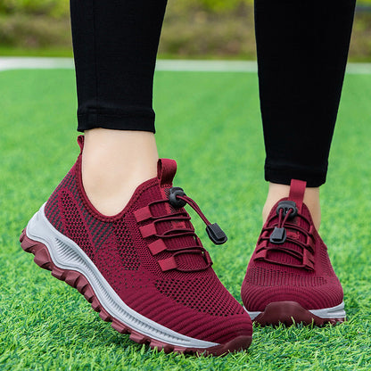 Damen Laufschuhe Fitness Sneaker Schnellschnürsystem Sportlich