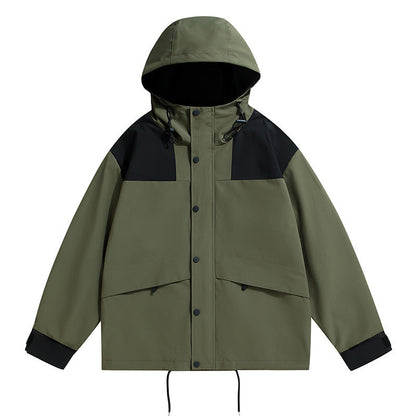 Herren Outdoor-Jacke Wasserdicht Mit Kapuze Funktionstextil