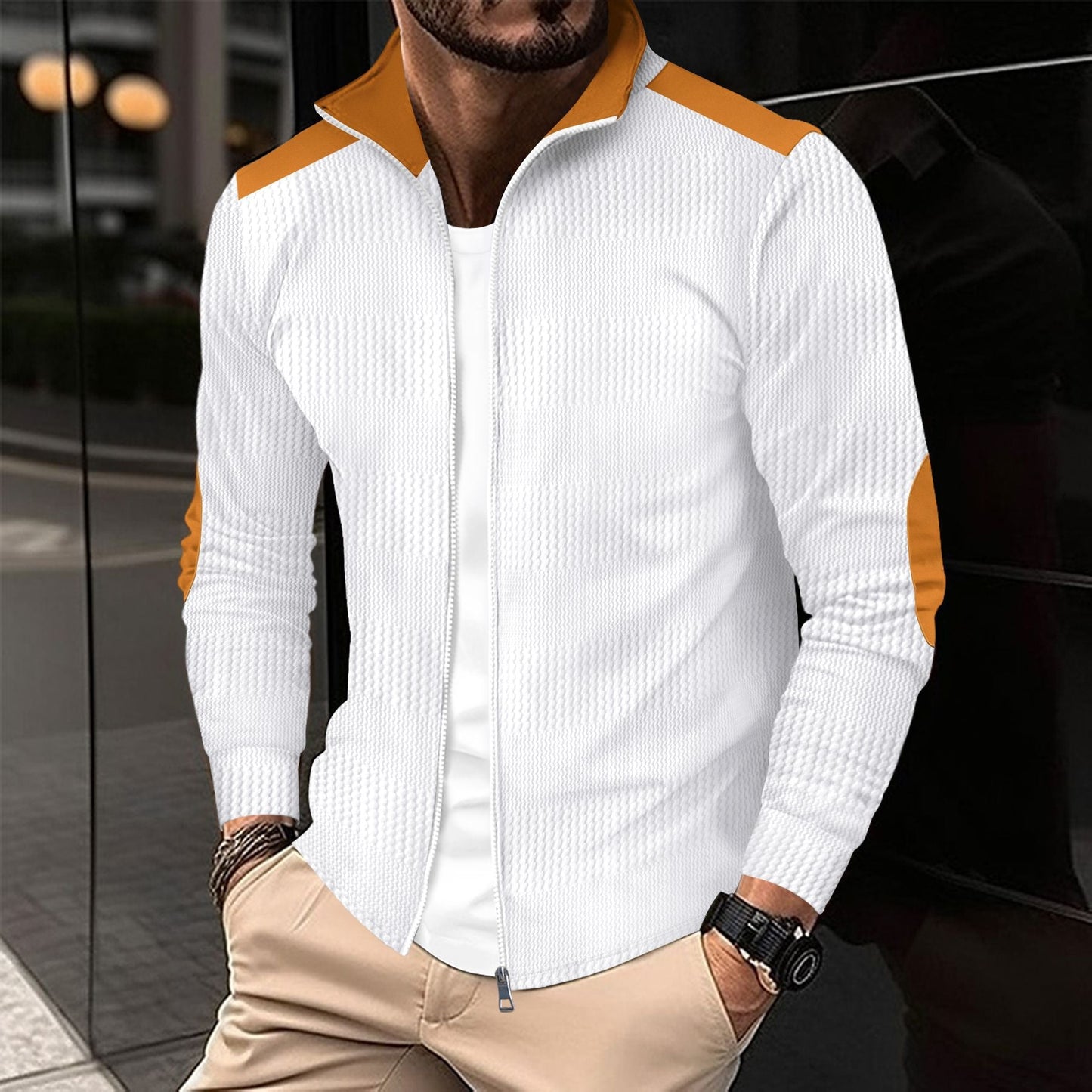 Herren Trainingsjacke Sportlich Modern Mit Hood