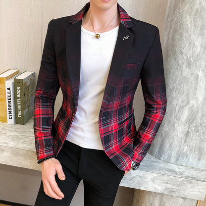 Herren Blazer Karo Moderner Schnitt Elegant - BerlinGlamour