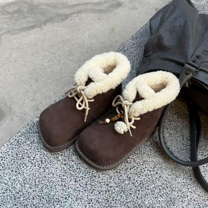 Damen Winterboots Weiche Kunstfellstiefel Warm