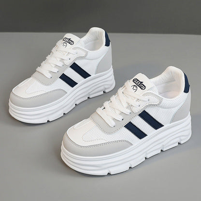 Damen Sneaker Plattform Schuhe Atmungsaktiv Modisch