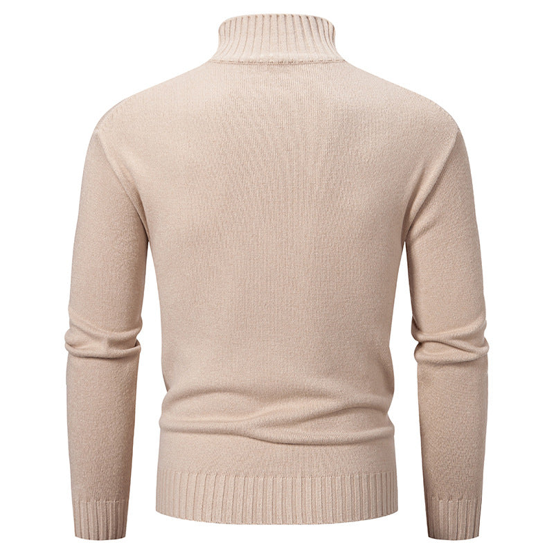 Herren Rollkragenpullover Grobstrick Warm Übergröße