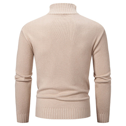 Herren Rollkragenpullover Grobstrick Warm Übergröße