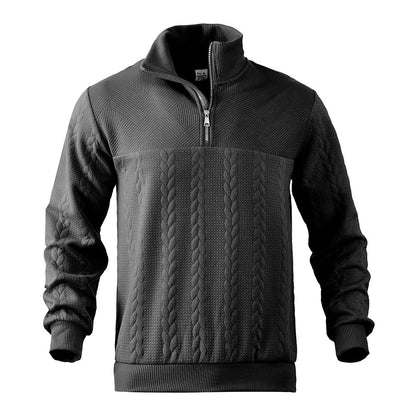 Herren Fleecepullover Sportlich Hochkragen Modern
