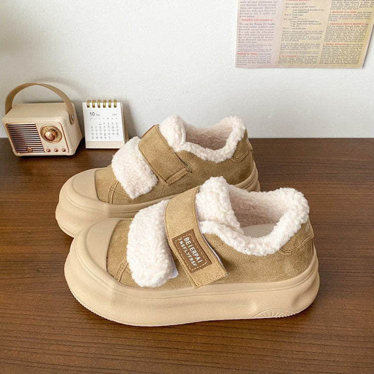 Damen Sneaker Komfortabel Weich Fleece Innenfutter