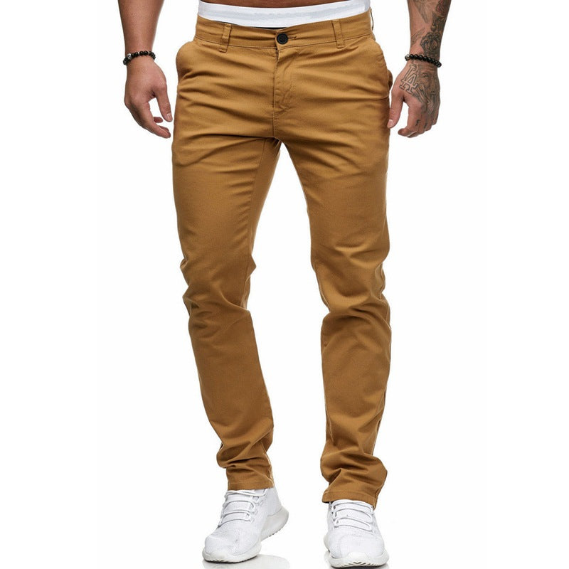Herren Chino-Hosen Slim Fit Maßgeschneidert Elegant
