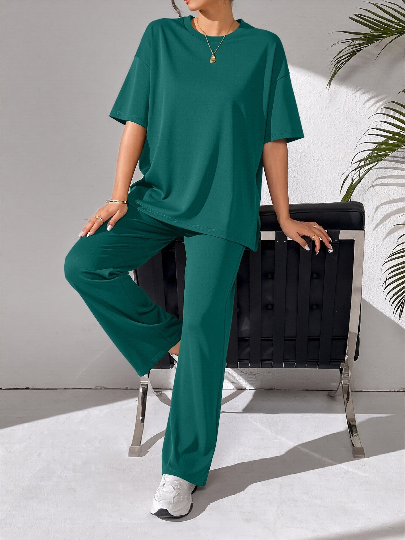 Damen Freizeit Set Weites Oberteil Bequem