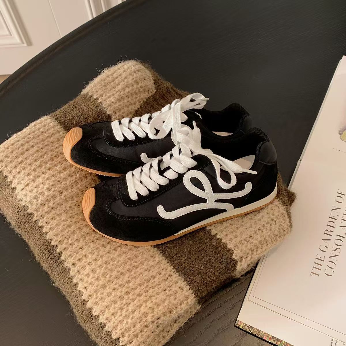 Damen Sneaker Luxus Wildleder Atmungsaktiv