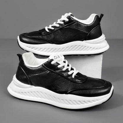 Damen Sneaker Leder Weich mit Dämpfung bequem