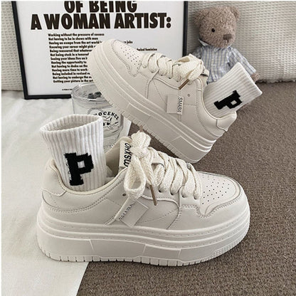Damen Sneaker Plattform Bequem Modern