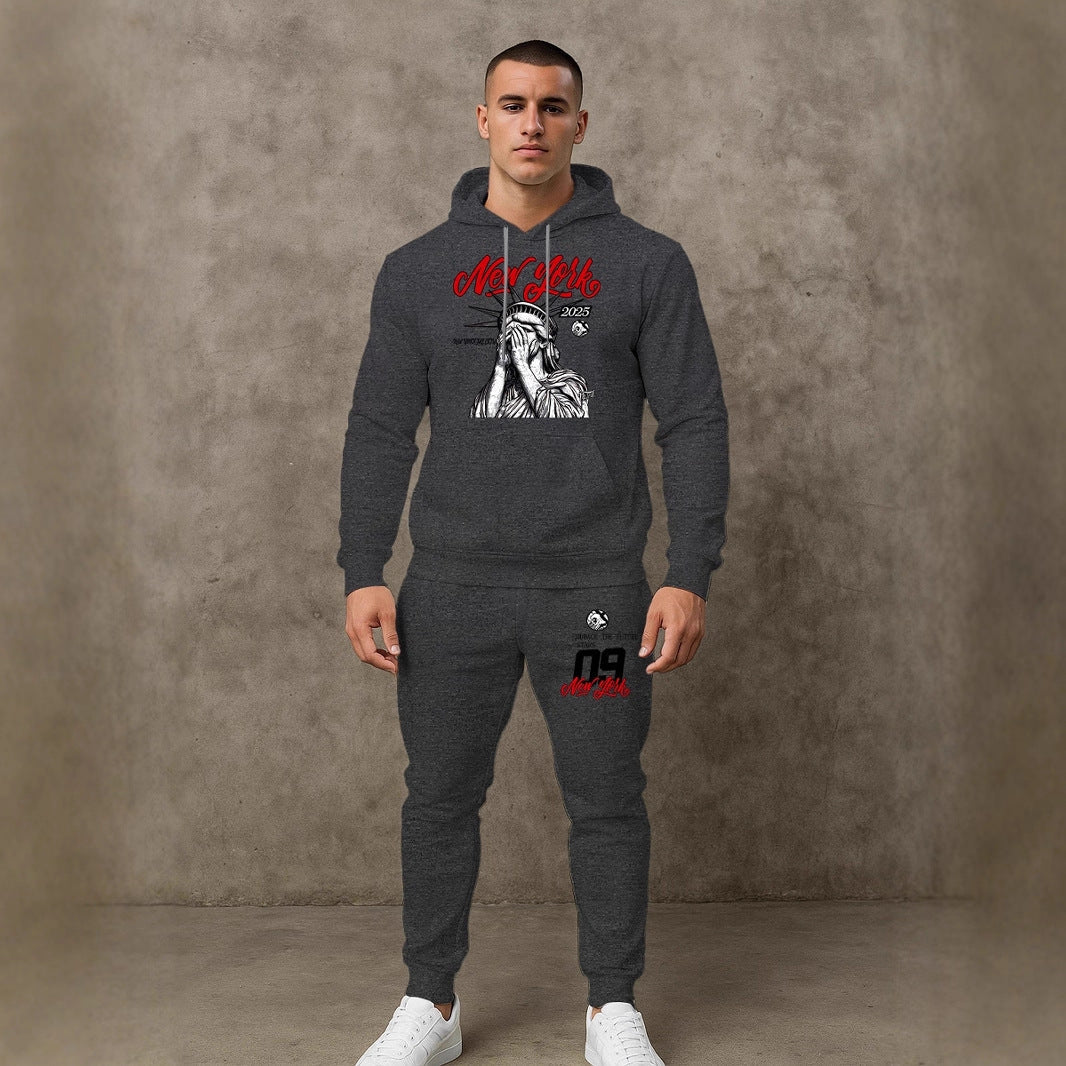 Herren Kapuzenpullover Set Lässig Mit Hose Sportlich - BerlinGlamour
