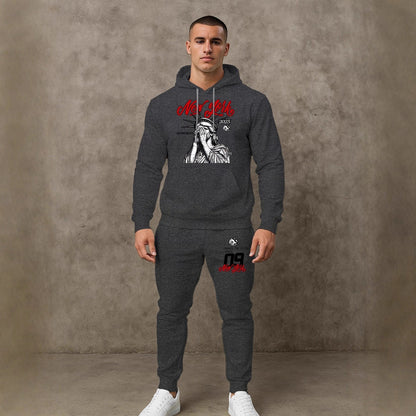 Herren Kapuzenpullover Set Lässig Mit Hose Sportlich - BerlinGlamour