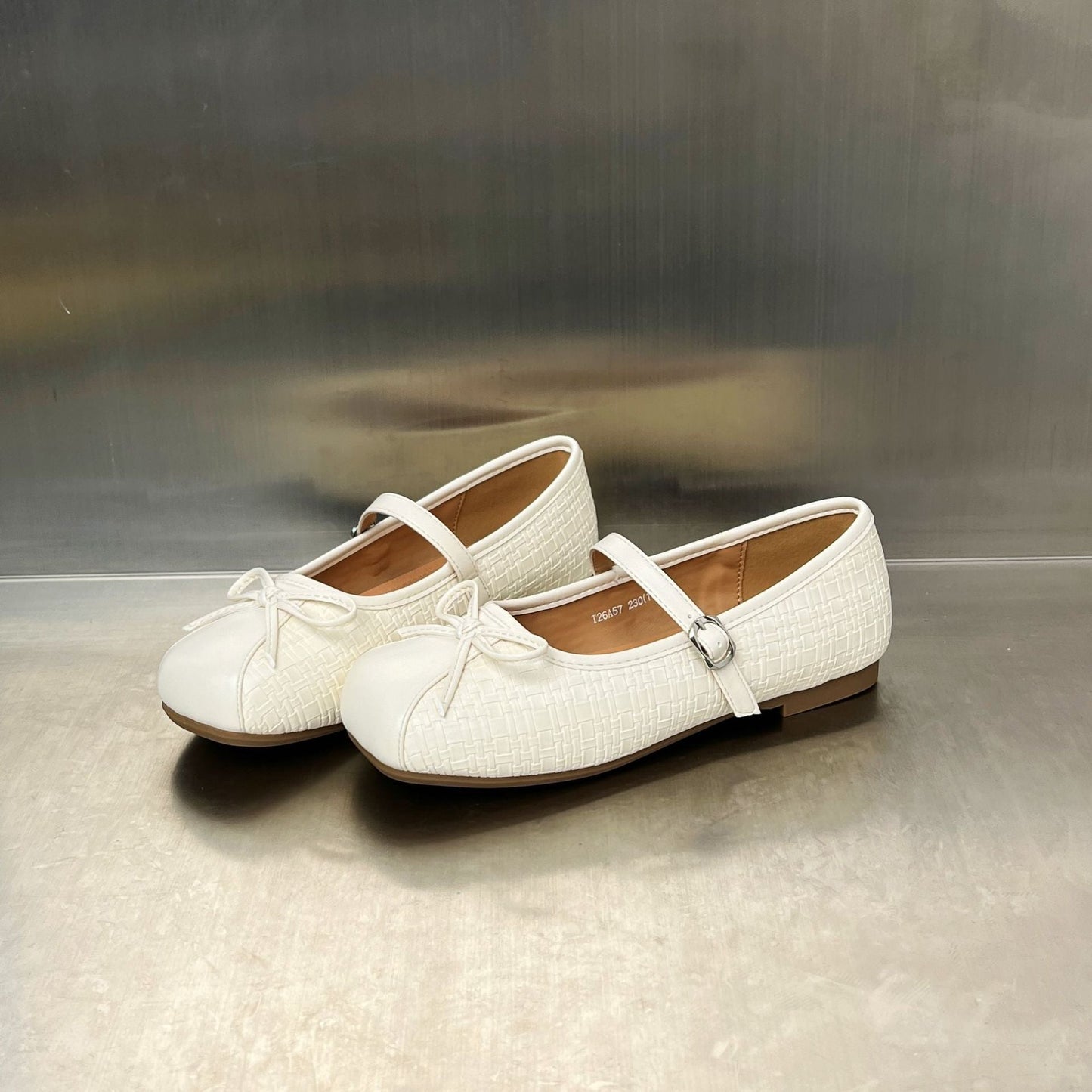 Damen Ballerinas Schleife Comfort Riemchenverschluss