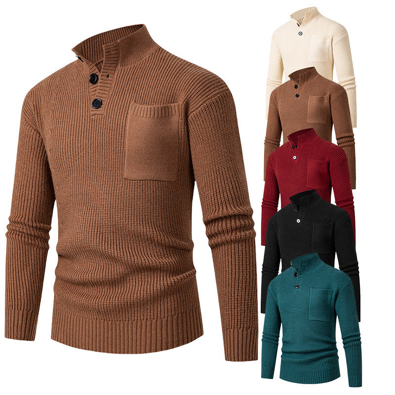 Herren Pullover Modisch Mit Brusttasche Hochwertig