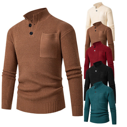 Herren Pullover Modisch Mit Brusttasche Hochwertig