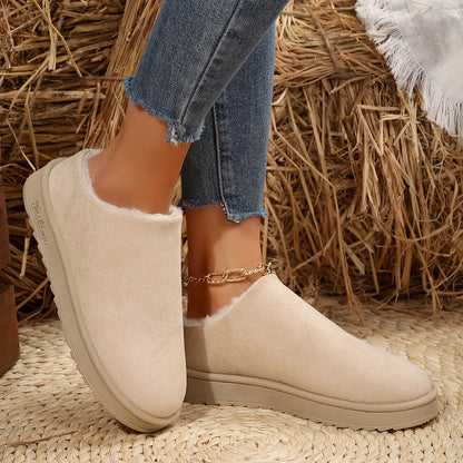 Damen Slipper Weich Kunstfell Rutschfest Warm