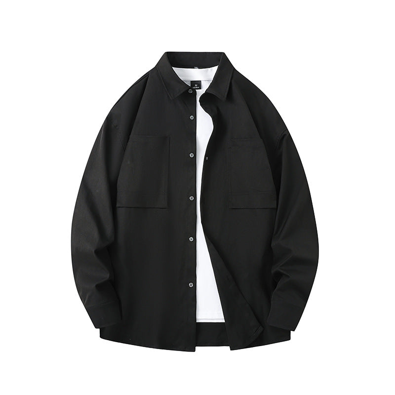 Herren Overshirt Lässig mit Brusttasche Casual