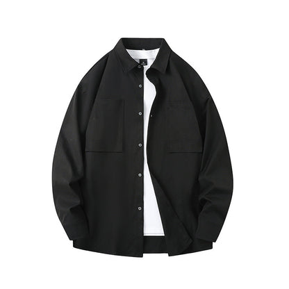 Herren Overshirt Lässig mit Brusttasche Casual