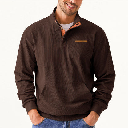 Herren Pullover Halbzipper Bequem Modern