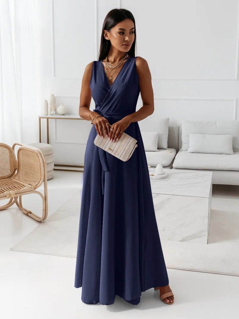 Elegantes Minikleid Damen Wickelkleid V-Ausschnitt