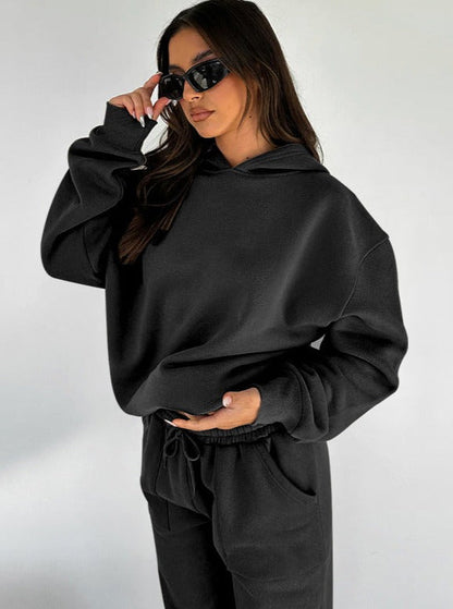 Damen Hoodie Set Oversized Jogger Bequem