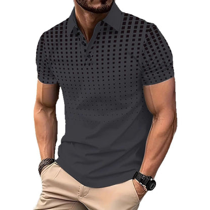 Herren Poloshirt Modern Geprägt Muster SlimFit