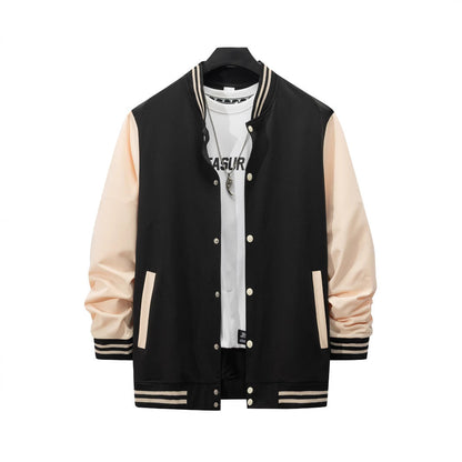 Herren Collegejacke Sportlich Kontrastärmel Hochwertig