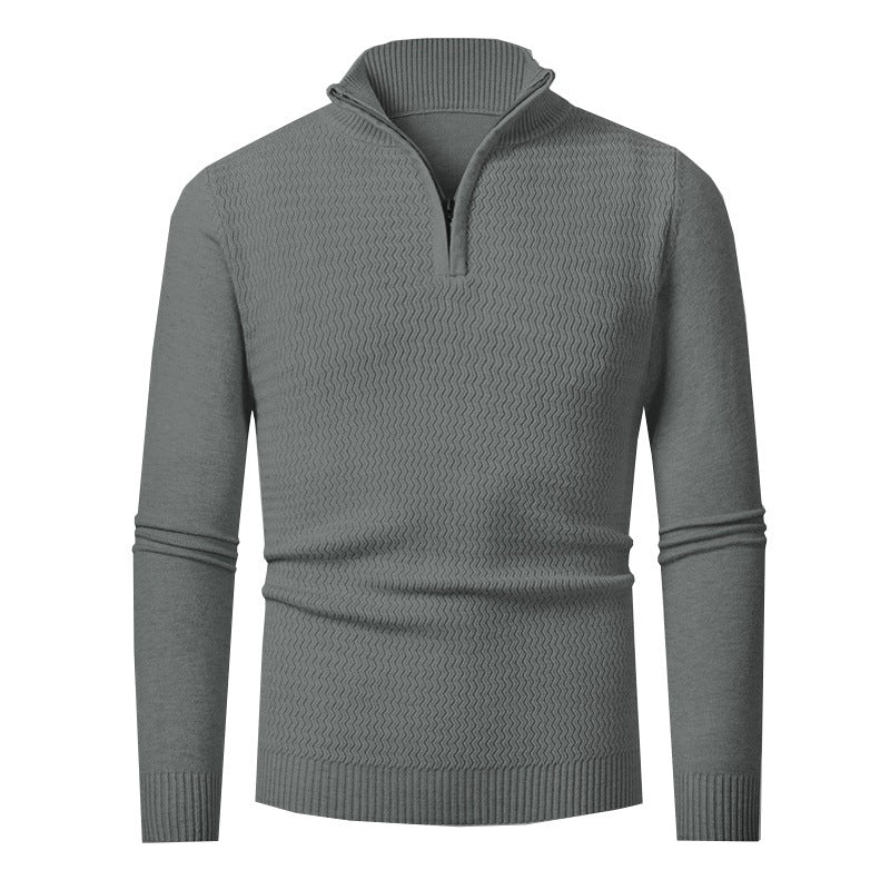 Herren Pullover Strick Modern Hochkragen Berlin Style