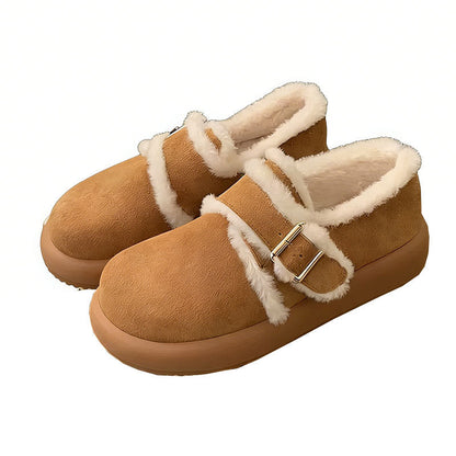 Damen Clogs Bequem Flauschig mit Verstellbarem Riemen