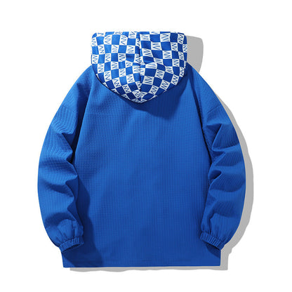 Herren Outdoorjacke atmungsaktiv verstellbares Kapuzen-Design