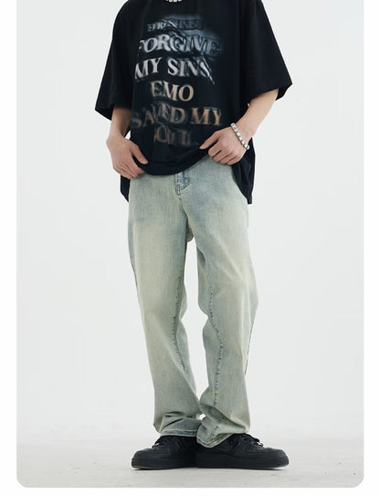 Herren Jeans Niedriger Bund Relaxed Fit Denim