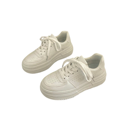 Damen Plateau Sneaker Hohe Gummisohle Modern